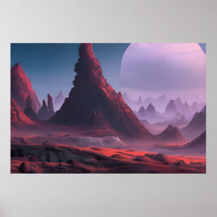 Paisaje espacial Poster de arte digital #019
