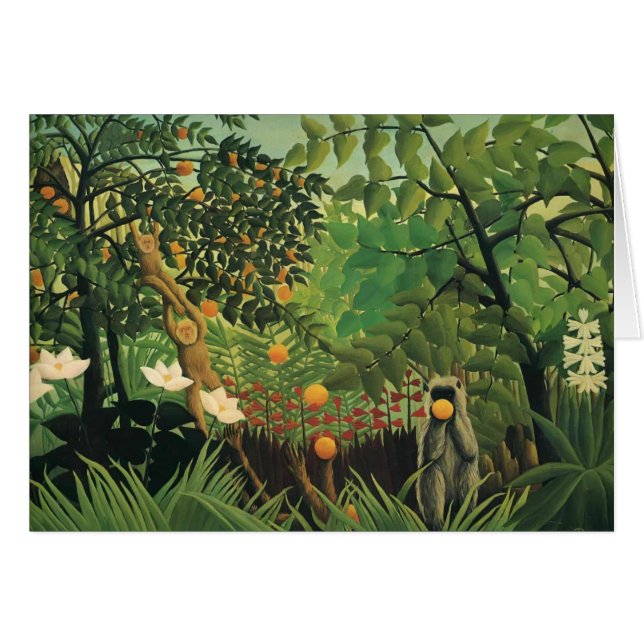 Paisaje exótico de Enrique Rousseau- (Anverso (Horizontal))