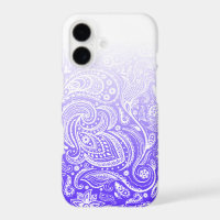 Paisaje floral blanco en azul y blanco