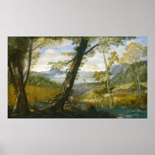 Paisaje fluvial, cartel de arte fino de Annibale C