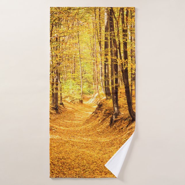 Paisaje forestal del otoño (Toalla de baño)
