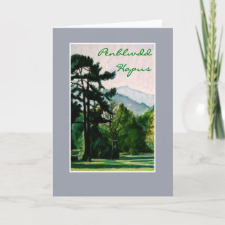Paisaje galés, tarjeta de cumpleaños: saludo galés