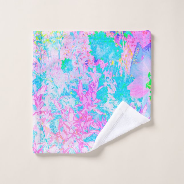 Paisaje Hidránico Azul y Rosa Caliente de Aqua (Toallita)