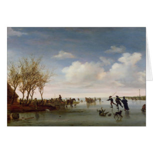 Paisaje holandés con los patinadores