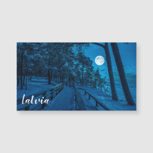 Paisaje invernal con pinar cubierto de nieve