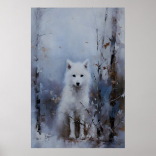 Paisaje invernal de zorro ártico, Arte de pared so