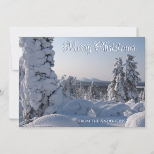 Paisaje invernal escénico Feliz Navidad