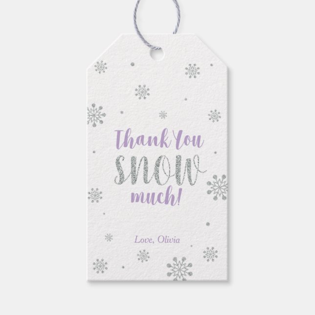 Paisaje invernal Gracias muchísima nieve Etiqueta  (Anverso)