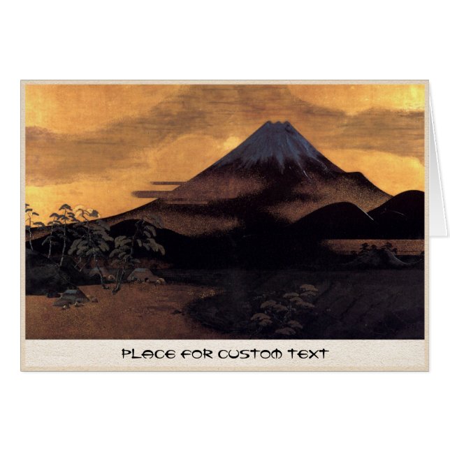 Paisaje japonés fresco de la sol de Fuji de la (Anverso (Horizontal))