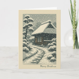 Paisaje japonés - Tarjeta de Navidades