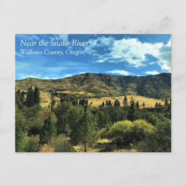 Paisaje junto al río Serpiente, OR postal (Anverso)