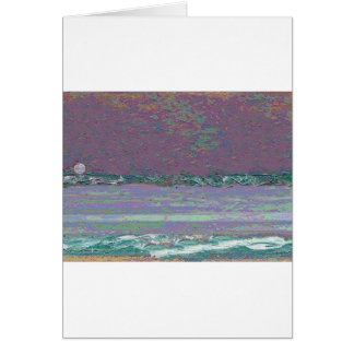 Paisaje marino de la salida de la luna