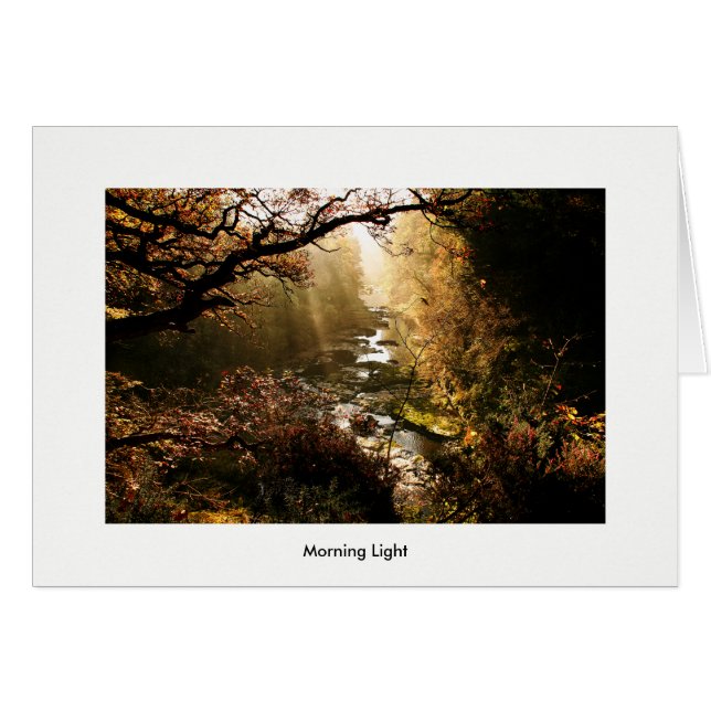 Paisaje matutino ligero New Lanark Scotland (Anverso (Horizontal))