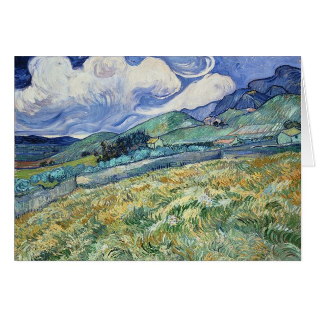 Paisaje montañoso de Van Gogh del Santo-Remy (Anverso (Horizontal))