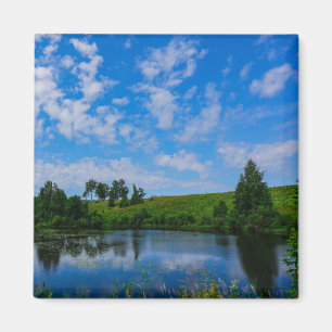 Paisaje natural Lago Cielo Bielorrusia Imán