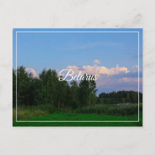 Paisaje natural paisaje pradera Bielorrusia postal