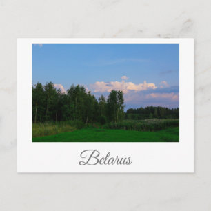 Paisaje natural paisaje pradera Bielorrusia postal