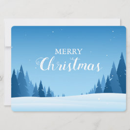 Paisaje nevado de invierno Tarjeta navideña de Fel