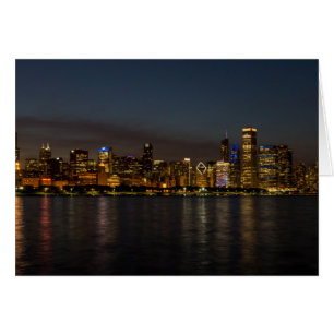 Paisaje nocturno de la ciudad de Chicago