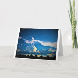 Paisaje nublado, tarjeta