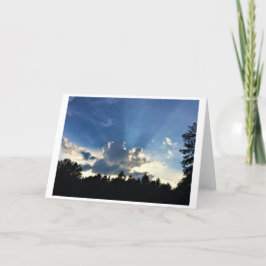 Paisaje nublado, tarjeta