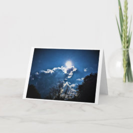 Paisaje nublado, tarjeta