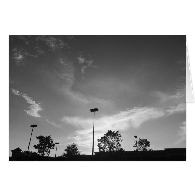 Paisaje nublado, tarjeta (Anverso (Horizontal))