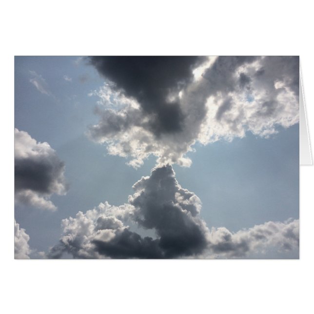 Paisaje nublado, tarjeta (Anverso (Horizontal))