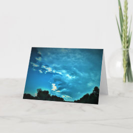 Paisaje nublado, tarjeta