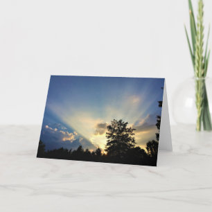 Paisaje nublado, tarjeta