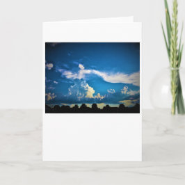 Paisaje nublado, tarjeta