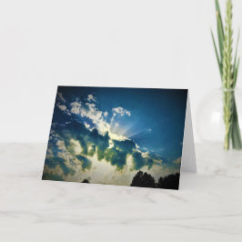 Paisaje nublado, tarjeta