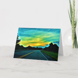 Paisaje nublado, tarjeta