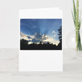 Paisaje nublado, tarjeta