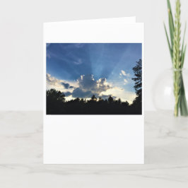 Paisaje nublado, tarjeta