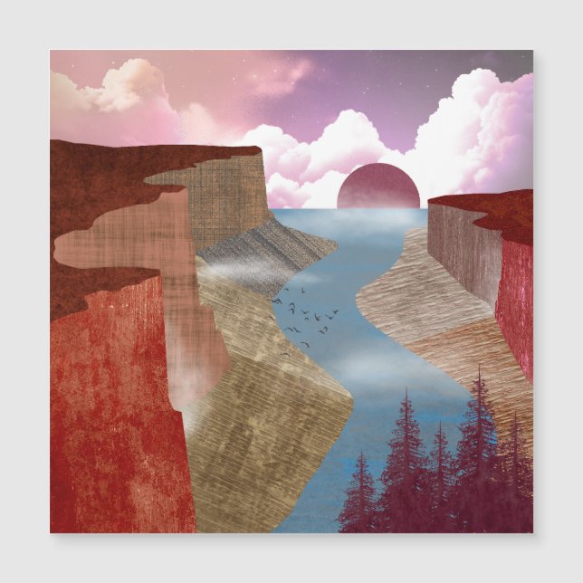 Paisaje oceánico de Canyon (Anverso)