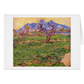 Paisaje, olivo, montañas, Vincent van Gogh