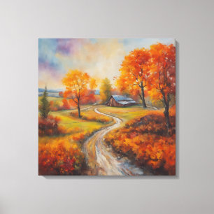 Paisaje otoñal/otoño - Imprimir arte de lienzo