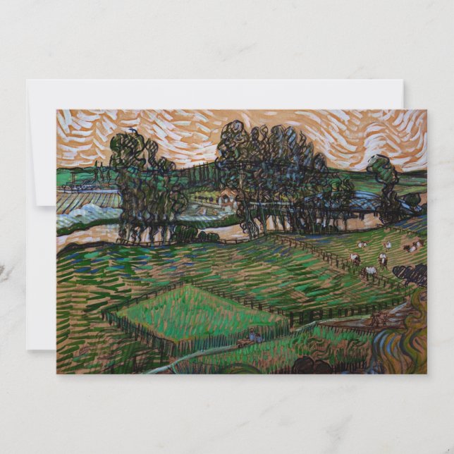 Paisaje, Puente sobre el Oise de Vincent van Gogh (Anverso)