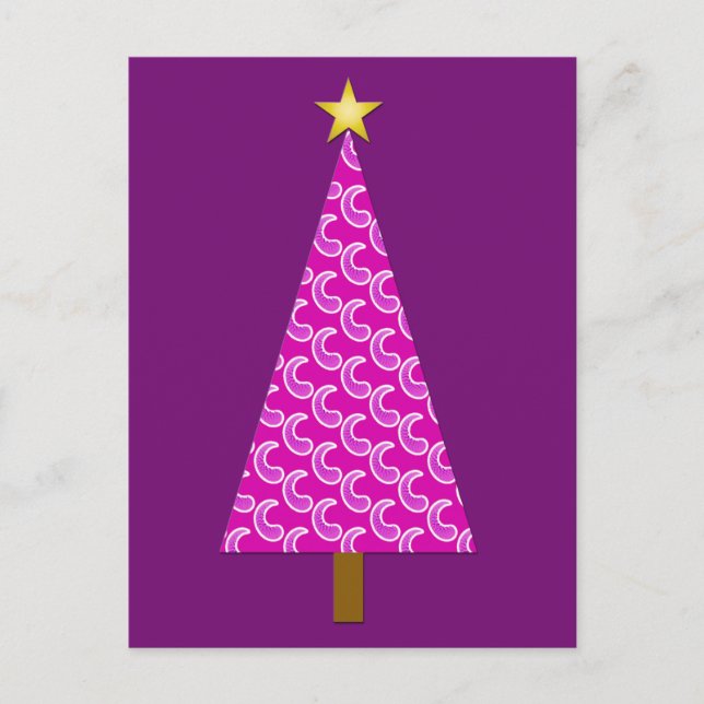 Paisaje púrpura árbol de Navidad moderno (Anverso)