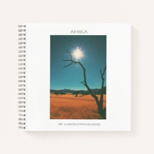 Paisaje sabana Bush África Cuaderno Árbol
