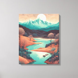 Paisaje Soñador en Estilo de Arte Pop