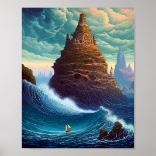 Paisaje surrealista hacia el arte de la fantasía d