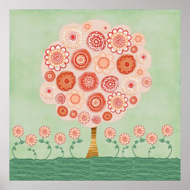 Paisaje Tangerino Poster de medios mixtos Arte de  (Frente)