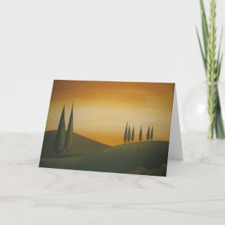 Paisaje toscano - tarjeta de cumpleaños
