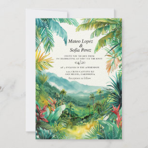 Paisaje tropical Invitación a la boda de Bali
