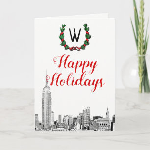 Paisaje urbano de la ciudad de Nueva York Navidad
