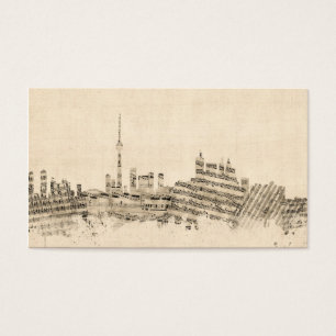 Paisaje urbano de la partitura del horizonte de