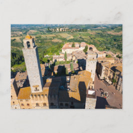 Paisaje urbano de San Gimignano, postal toscana
