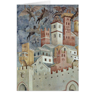 Paisaje urbano del diablo de Giotto Di Bondone